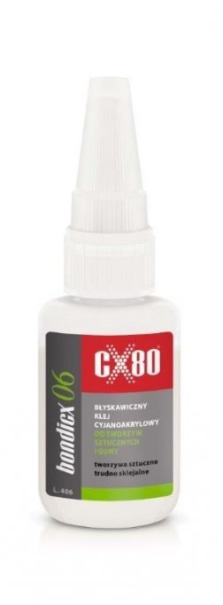 CX-80 KKlej cyjanoakrylowy do gumy Bondicx06 20g