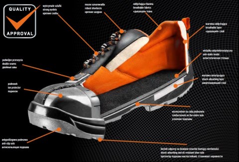 Półbuty robocze, zamszowe 40, 82-031 CE NEO