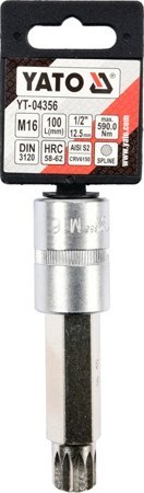 KLUCZ TRZPIENIOWY SPLINE 1/2" M16 L100MM YT-04356