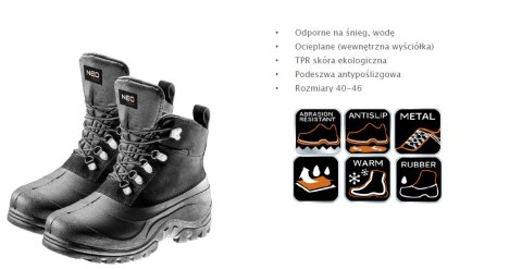 Śniegowce męskie, rozmiar 44, 82-135 NEO