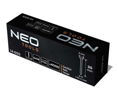 Gwoździe galwanizowane 35 mm do zszywacza pneumatycznego