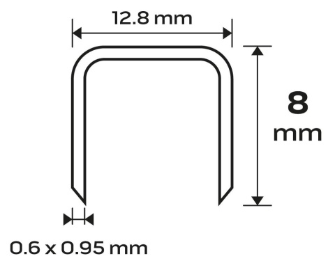 Zszywki galwanizowane 8 mm do zszywacza pneumatycznego