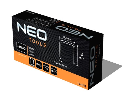 Zszywki galwanizowane 8 mm do zszywacza pneumatycznego