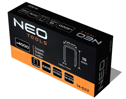 Zszywki galwanizowane 15 mm do zszywacza pneumatycznego