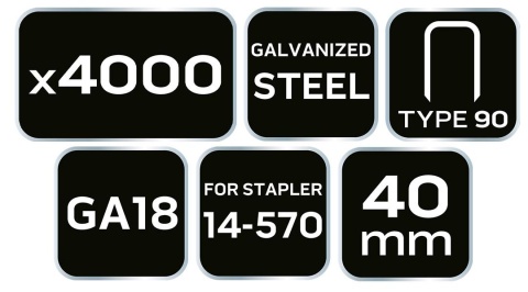 Zszywki galwanizowane 40 mm do zszywacza pneumatycznego