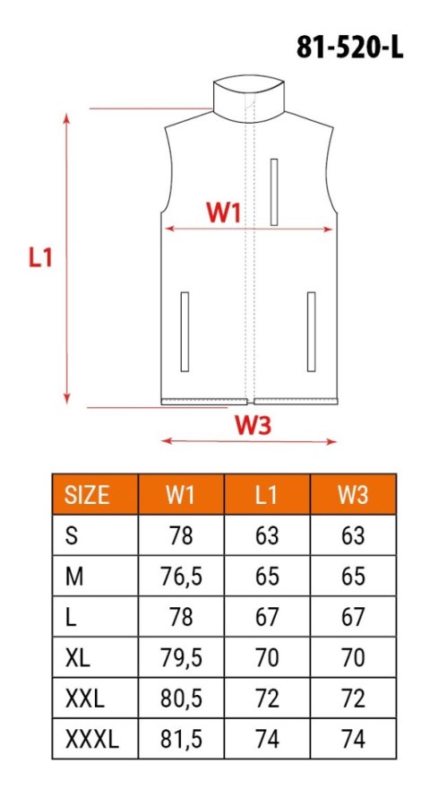 BEZRĘKAWNIK DWUSTRONNY ROZMIAR 81-520-S NEO BEZRĘKAWNIK DWUSTRONNY ROZMIAR 81-520-S NEO