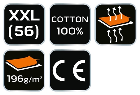 Koszulka polo DENIM, czarna, rozmiar XXL