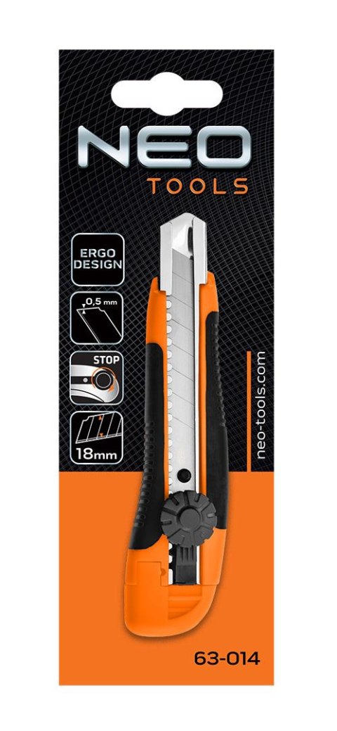 Nóż z ostrzem łamanym 18 mm, blokada śrubowa