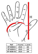 Rękawice taktyczne, skóra syntetyczna, rozmiar 8