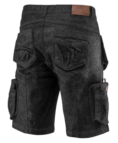 Krótkie spodenki robocze DENIM, czarne, rozmiar XS