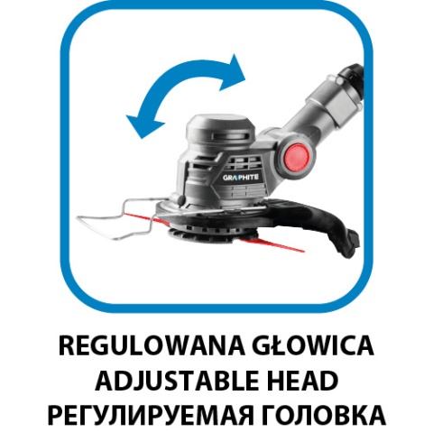 Zestaw E+: podkaszarka (58G030) + akumulator 2ah + ładowarka 58G030-BC