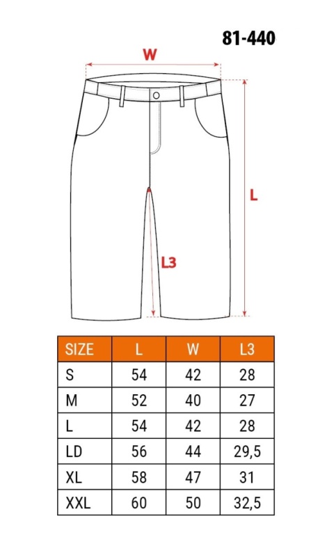 Krótkie spodenki BASIC, rozmiar XL/56 81-440 NEO