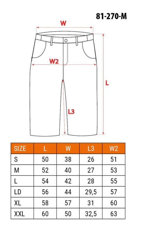 Krótkie spodenki HD, pasek 81-270-XL NEO