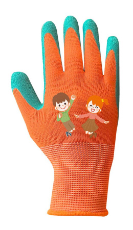 Rękawice robocze dla dzieci, poliester pokryty lat