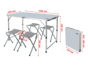 Zestaw biwakowy stół i 4 krzesła, składany w waliz