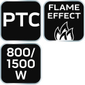 Ceramiczny termowentylator 800W/1500W