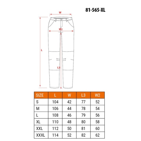 Spodnie robocze ocieplane Oxford XXL 81-565 NEO