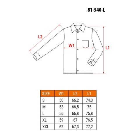 Koszula flanelowa krata czerwona 81-540-XXL NEO