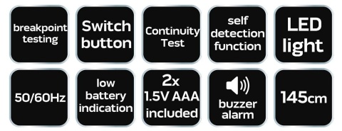 Indukcyjny tester napięcia 12-1000V AC