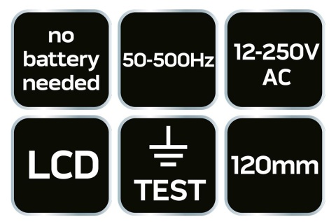 Cyfrowy próbnik napięcia 12-250V