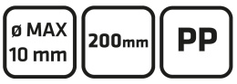 Sekator ogrodowy basic 200 mm, średnica cięcia 10