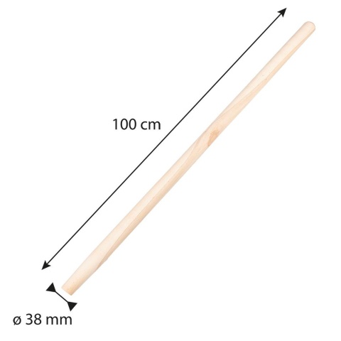 Trzonek drewniany bukowy prosty 100cm 15G062 Verto