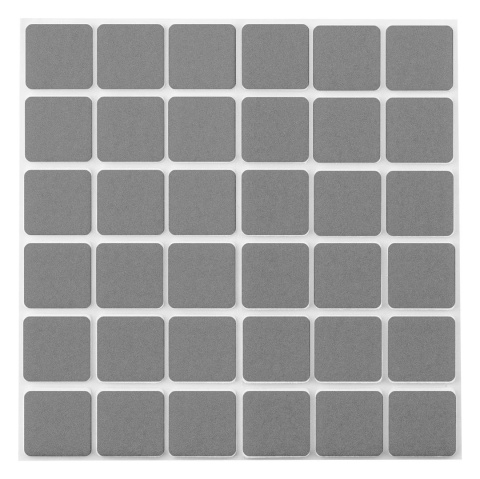 Podkładki filcowe samoprzylepne, szare, 106 sz