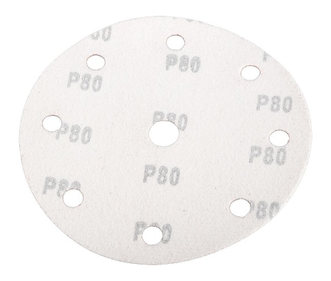 Krążki ścierne 150 mm, P80, 5 szt., z 9 o