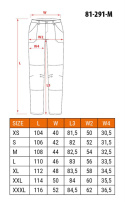 Spodnie robocze OUTDOOR, 4 way stretch, musztardowe, rozm