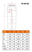 Spodnie robocze OUTDOOR, 4 way stretch, musztardowe