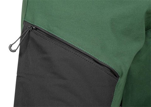 SPODNIE ROBOCZE OUTDOOR, 4 WAY STRETCH, ZIELONE-SZARE