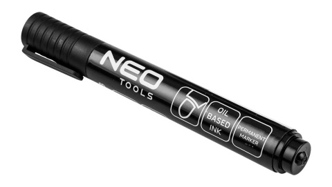 Marker budowlany, czarny, permanentny, wodoodporny, olejowy, wielokrotn