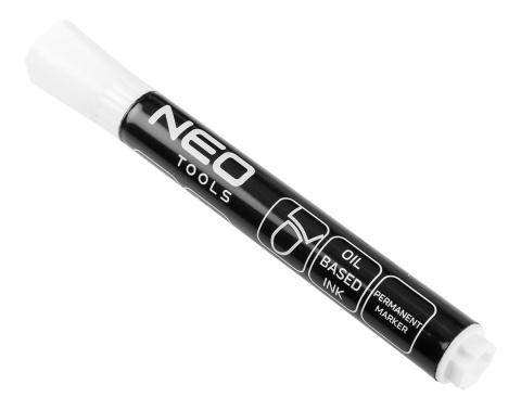 Marker budowlany, biały, permanentny, wodoodporny, olejowy, wielokrotnoś