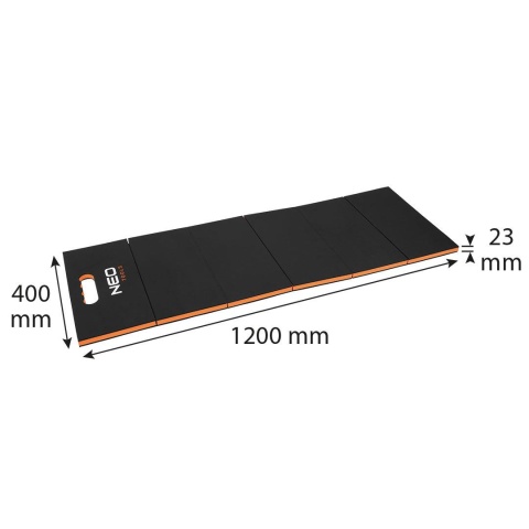Składana mata do pracy pod samochodem, 1200 x 400 x 23
