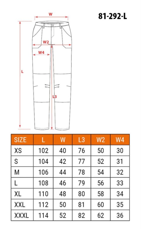 Spodnie robocze OUTDOOR, 4 way stretch, musztardowo-szare,