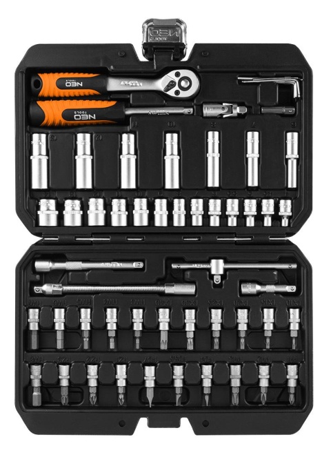 Zestaw kluczy 55 elementów 1/4", sat