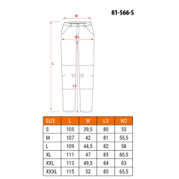 Spodnie robocze softshell rozmiar XXL 81-566 NEO