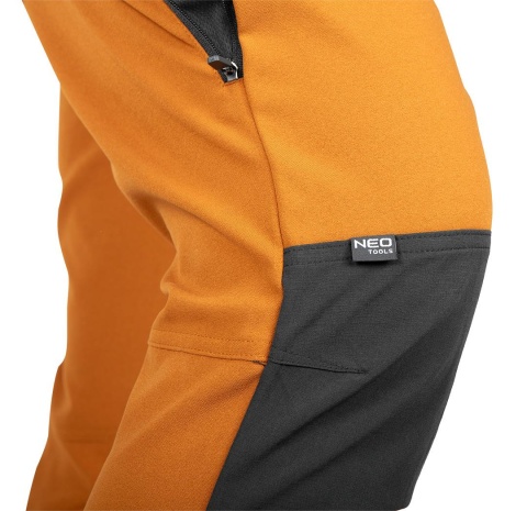 Spodnie robocze OUTDOOR, 4 way stretch, musztardowo