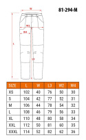 Spodnie robocze OUTDOOR, 4 way stretch, gołębie, rozmi