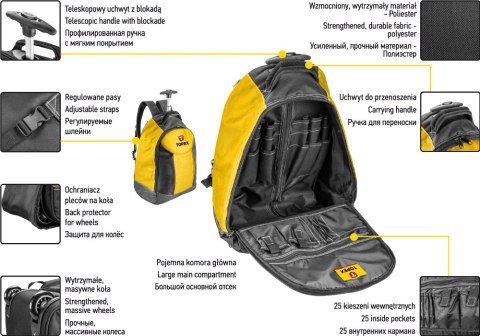 PLECAK MONTERSKI NA KOŁACH 79R450 TOPEX