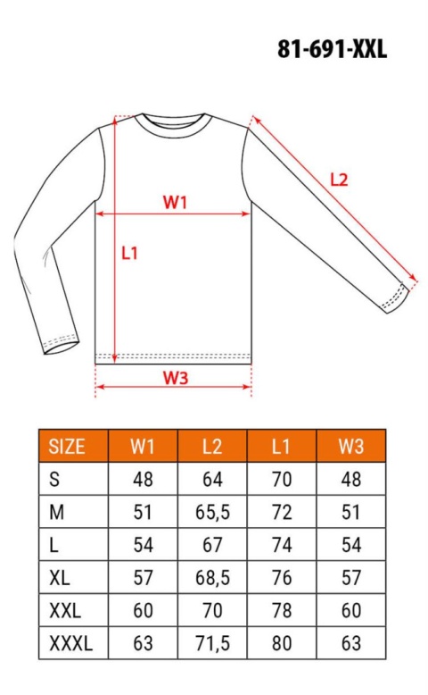 Koszulka z długim rękawem, czarna, rozmia
