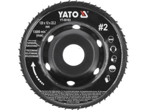 FREZ TARNIK PEŁNY WYPUKŁY 120X12 NR2 YT-59183 YATO