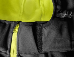 KURTKA MIX&MATCH SOFTSHELL, CZARNO-ŻÓŁTA, ROZMIAR XXX