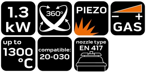 Palnik gazowy nakręcany NEO TOOLS 20