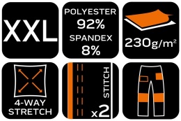 Spodnie robocze 81-295-2-XXL NE