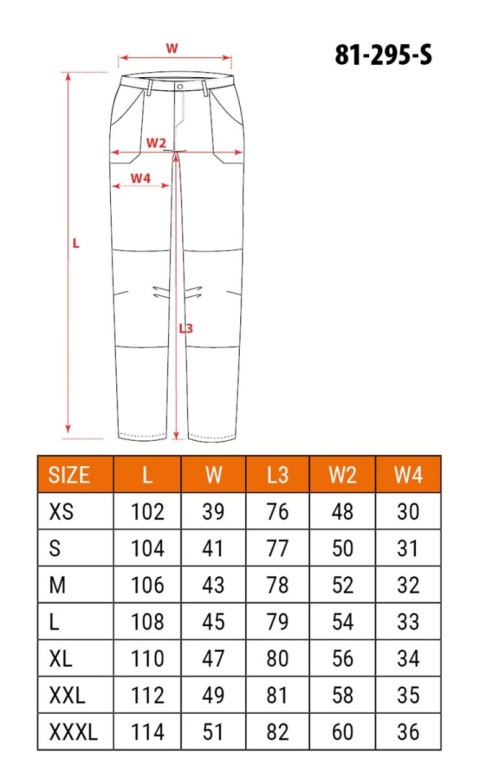 Spodnie robocze 81-295-3-S