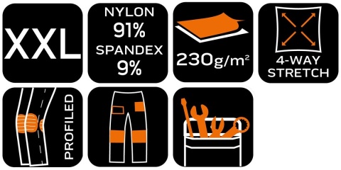 Spodnie robocze 81-296-1-XXL NE