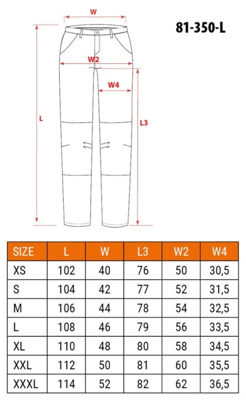 Spodnie robocze 81-350-1-L NE