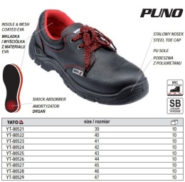 PÓŁBUT ROBOCZY PUNO SB rozmiar 39 YT-80521 YATO