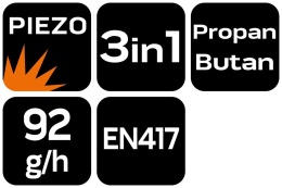 Promiennik gazowy na kartusz 90-134 NE